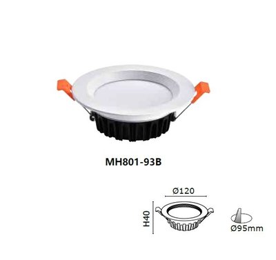 好商量~MARCH LED 10W 崁燈 9.5cm 三段變色 白光→黃光→自然光 保固一年 MH801-93B