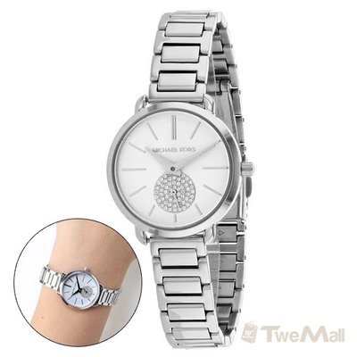 MICHAEL KORS MK 女錶 手錶 腕錶 鋼錶帶 鑽錶 銀色 全新 正品 twemall