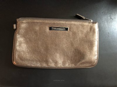 Tiffany&Co 金色小皮包/化妝包/3C包