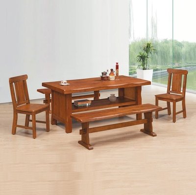 【KA306-7】松木鋼絲紋餐桌特大大6尺(不含玻)(DIY)