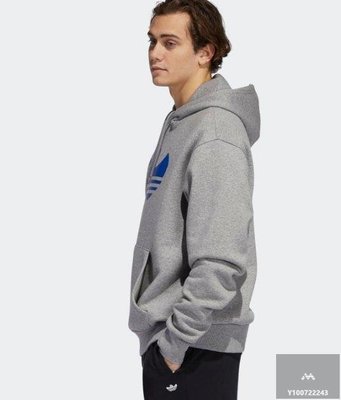 【Fashion™潮牌購】Adidas 愛迪達 灰色 ge0116 幽靈 大logo  連帽帽T 男款