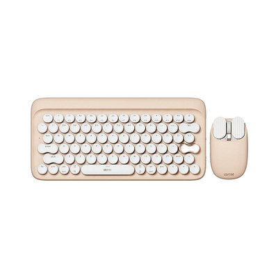 鍵盤 Lofree洛斐奶茶機械鍵盤鼠標套裝女生辦公筆記本電腦ipad