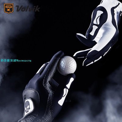 韓國Volvik高爾夫手套骷髏款男士女士防滑耐磨golf布手套可