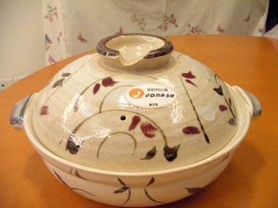日本製 萬寶窯 手繪圖柄耐熱土鍋 4~6人份（3.6公升）