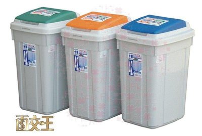 【聯府】清潔垃圾桶系列 日式分類附蓋垃圾桶(42L) 垃圾櫃/腳踏式/掀蓋式/環保資源分類回收桶/置物桶 CL42