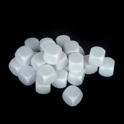 16mm blank dice White Six Sided Dice for Board Games, DIY