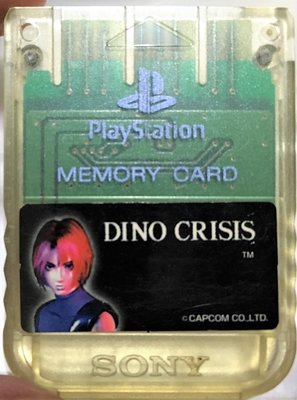 幸運小兔 PS1 PS 恐龍危機 DINO CRISIS 透明白 PS記憶卡 SONY原廠記憶卡 PS1記憶卡