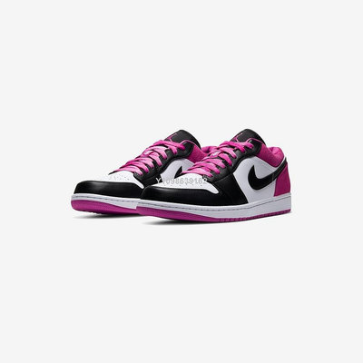 Nike Air Jordan 1 Low Black Active Fuchsia 玫紅 男女款 CK3022-005公司級