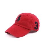 [美國精品衣飾屋] 美國 RALPH LAUREN POLO 大男童紅色數字3棒球帽 8-20T