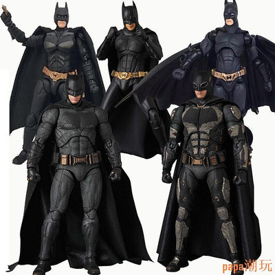 papa潮玩正義聯盟 SHF MAF 黑暗蝙蝠俠 REVOLTECH MAFEX 黑闇騎士可動盒裝裝扮模型可動人偶