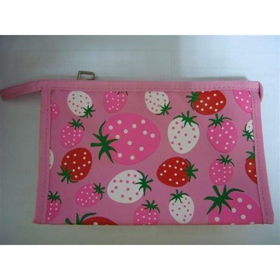 @莓之屋@全新 草莓 粉紅色 化妝包 收納包 收納袋 化妝袋~100元
