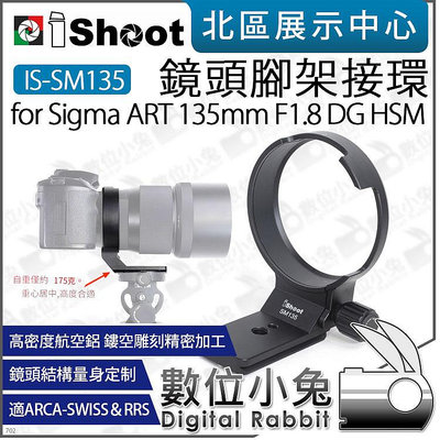 數位小兔【 iShoot IS-SM135 鏡頭腳架接環 適Sigma ART 135mm F1.8 】鏡頭 腳架環