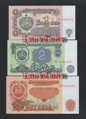 【Louis Coins】B1584-BULGARIA-1962保加利亞紙幣,5張一套