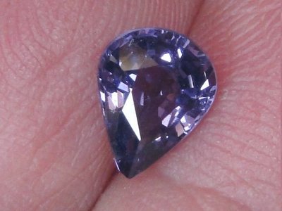 1.14ct天然無燒VVS梨形藍紫色尖晶石(spinel)