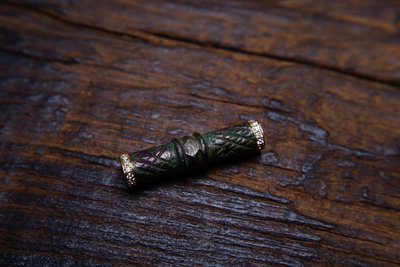 【二手】?? 西藏 天鐵 托甲 青銅、18K金設計念珠配件，16506【愛收藏】銅器 佛像 擺件