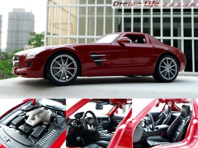 【Maisto 精品】Mercedes Bezn SLS AMG 新世代 超級跑車 ~全新紅色,預購特惠價!!~