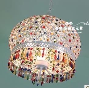 INPHIC-波西米亞 七彩水晶餐廳燈 餐吊燈 大型
