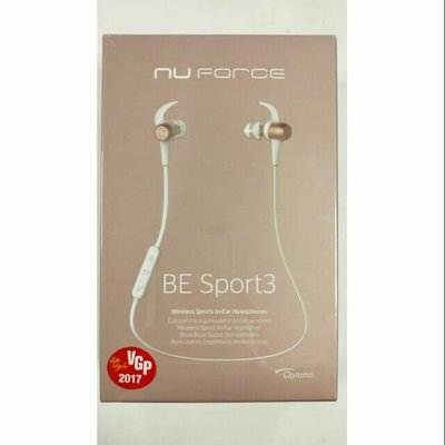 Nuforce BE Sport3 無線藍牙耳機 玫瑰金色 超長效運動防水藍牙耳機