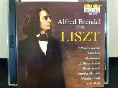 Brendel,Liszt-P.c No.1&2,Piano Works,布蘭德爾，李斯特-鋼琴協奏曲第一&二號，鋼琴作品集等，2CD,如新。
