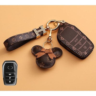 豐田威馳 (現貨) 適用於 Toyota Vios 2014-2019 3Button 無鑰匙遙控車鑰匙皮革鑰匙套