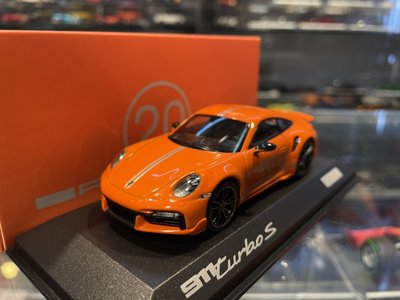吉華科技@ 1/43 原廠 Porsche 911 (992) Turbo S 橘色