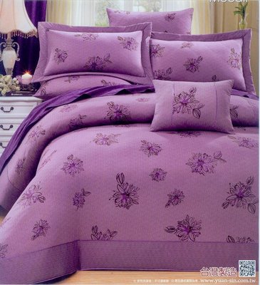 Roberto諾貝達 • R7117紫【雙人薄床罩+枕頭套3件組】.另有加大尺寸可訂做 雅的寢具 板橋店