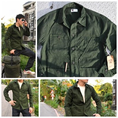 流浪硬漢-美國 Tellason 的 Coverall Jacket - Garment Dyed Green
