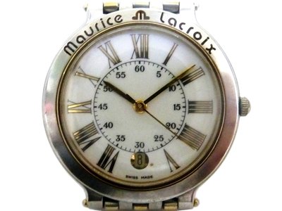 [專業模型] 時尚錶 [Maurice Lacrolx 95961] 艾美 圓形石英錶[白色面+日期]/中性/潮/瑞士錶