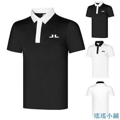 【熱賣精選】J.LINDERBERG 高爾夫服裝 男士球衣 golf 透氣 速乾 短袖T恤 運動休閒Polo衫 上衣