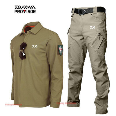 2022 DAIWA 釣魚服夏季戶外多口袋耐用防水釣魚褲戰術軍工釣魚服 4XL