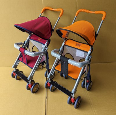 *童車王*全新 簡易可推式機車座椅 幼兒機車座椅 嬰兒兩用式推車（橘色．藍色）附遮陽板 台灣製造