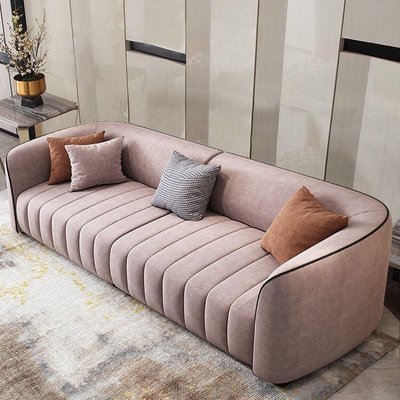 新款沙發 輕奢沙發 北歐簡約 網紅設計師整裝 意式客廳免洗科技布沙發      拍賣~特賣