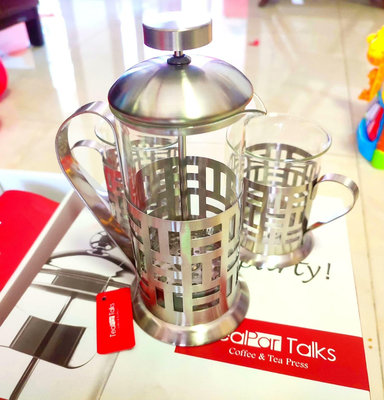 Teapar Talks 不銹鋼嵌高硼玻璃法壓壺飄逸杯 蒂帕