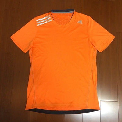 Adidas Climachill 橘色短袖上衣 男生 t恤 （h櫃下）