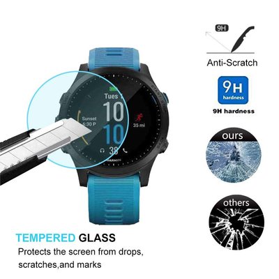 Garmin Forerunner 45 透明屏幕保護膜的 9h 鋼化玻璃 / 高清軟膜-現貨上新912