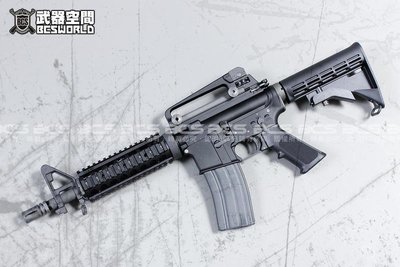 【WKT】全開膛版 WE M4A1 CQB 全金屬CO2氣動槍(仿真可動槍機~有後座力)-WCRM002B