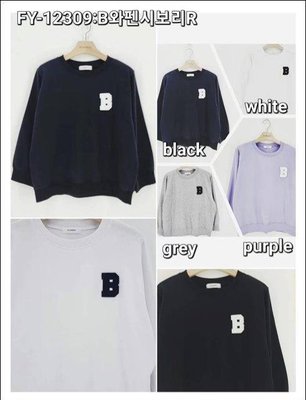 正韓korea 韓國空運B-company灰色B字7分袖T恤棉麻衫 現貨 小齊韓衣