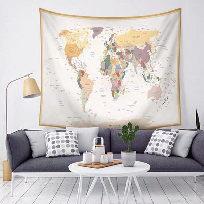 【臻上严选】新款世界地圖掛布 背景布 掛毯 家居 裝飾 桌布