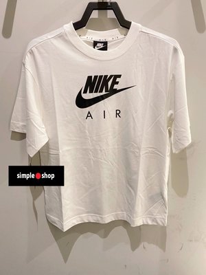 【Simple Shop】NIKE AIR LOGO 短袖 寬鬆版型 運動短T 白 女款 CJ3106-100