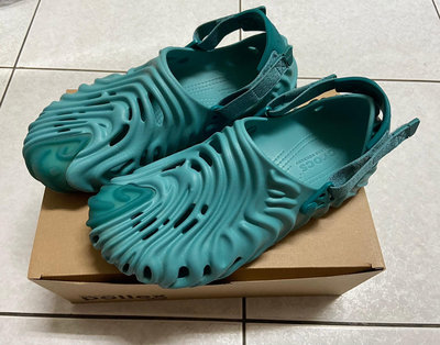 優質二手 正品 日本購回Crocs Salehe Bembury Turq tonic 湖水藍 湖水綠 指紋鞋US10號