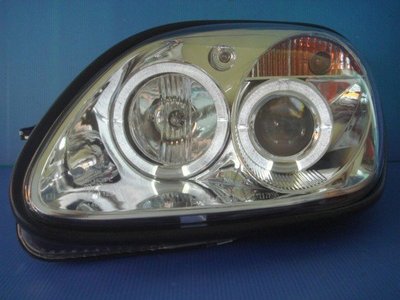 小亞車燈╠ 全新 賓士 BENZ SLK R170 晶鑽 黑框 光圈 一体成形 魚眼 大燈 頭燈