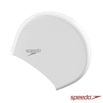 【Speedo】成人矽膠泳帽 Bubble Active 白色 SD8139540003、黑色 SD8139540001