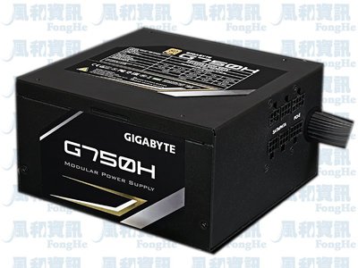 技嘉 Ggabyte G750H 750W 80+ 金牌模組化電源供應器【風和資訊】