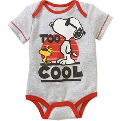 現貨 美國帶回 Snoopy Peanuts 可愛經典史努比 新生兒 寶寶款短袖包屁衣 6-9M