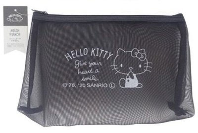 【正版】三麗鷗 Hello Kitty 拉鍊 網袋 ~~寬底