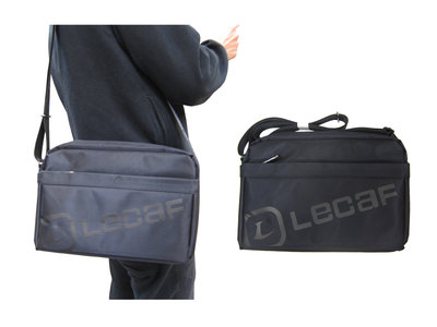 ~雪黛屋~LECAF 斜側包小容量二層主袋+外袋共四層8寸平板防水尼龍布LW6648(小)
