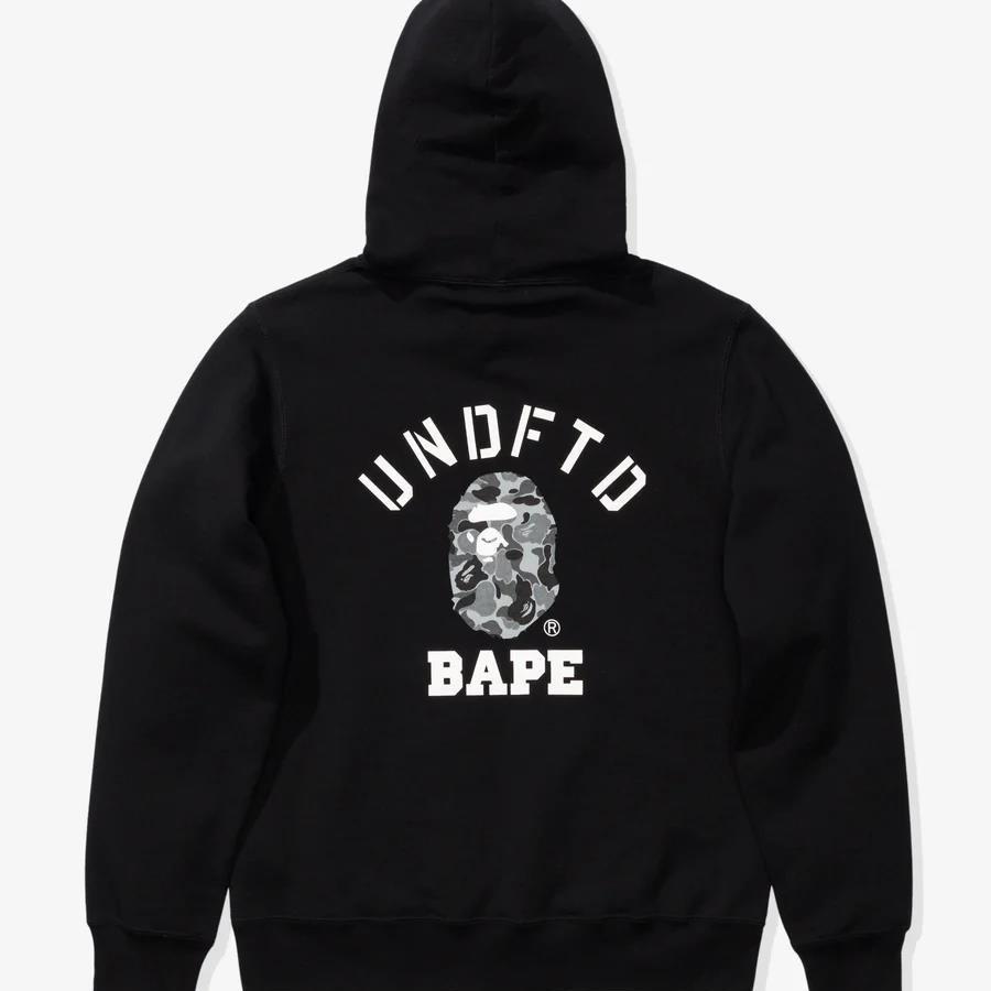 BAPE X UNDEFEATED PULLOVER HOODIE 聯乘猿人長袖連帽T恤帽T 大學T