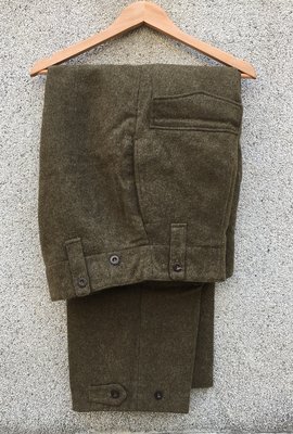 瑞典 公發軍用/陸軍冬季野戰羊毛長褲/工作褲 / 1956年