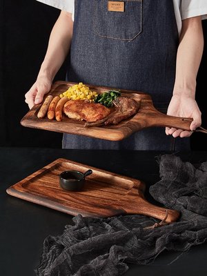 【熱賣精選】實木牛排餐盤日式木質披薩盤壽司木板餐具面包板木頭托盤西餐擺盤