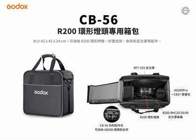 神牛 Godox CB-56 R200 環形燈頭系統專用便攜包 便攜袋 可調隔層 收納包 王冠攝影